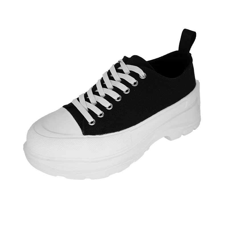 Men's Fashion Canvas Stitching Platform Shoes Simple - Image 2